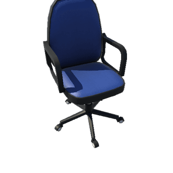 Desk Chair Black Blue